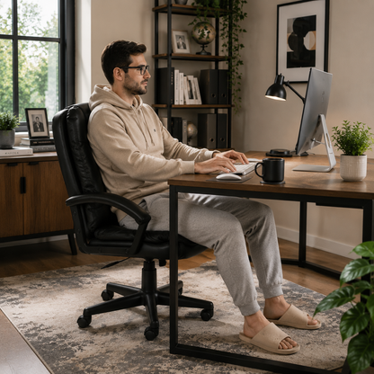 Height-Adjustable Reclining Office Chair