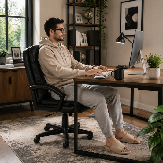Height-Adjustable Reclining Office Chair