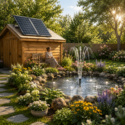 20W Outdoor Solar Fountain Pump Kit