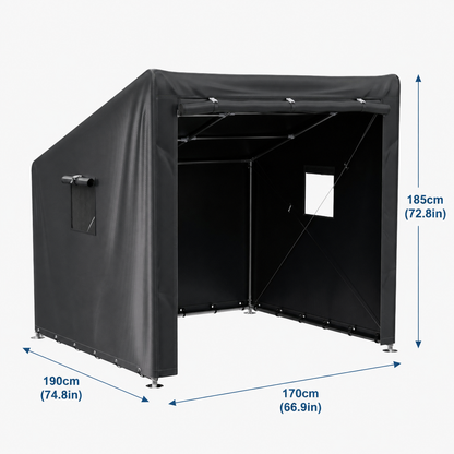 Large Outdoor Bicycle Storage Shed with Waterproof PE Fabric