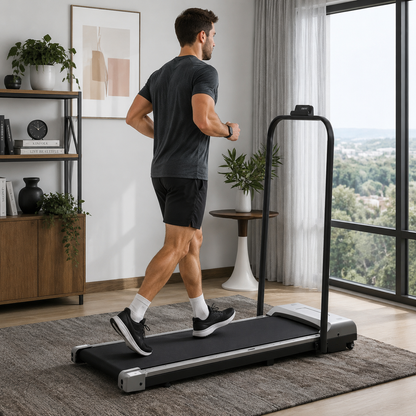 Remote Control Fitness Treadmill Walking Jogging Machine with Handrail