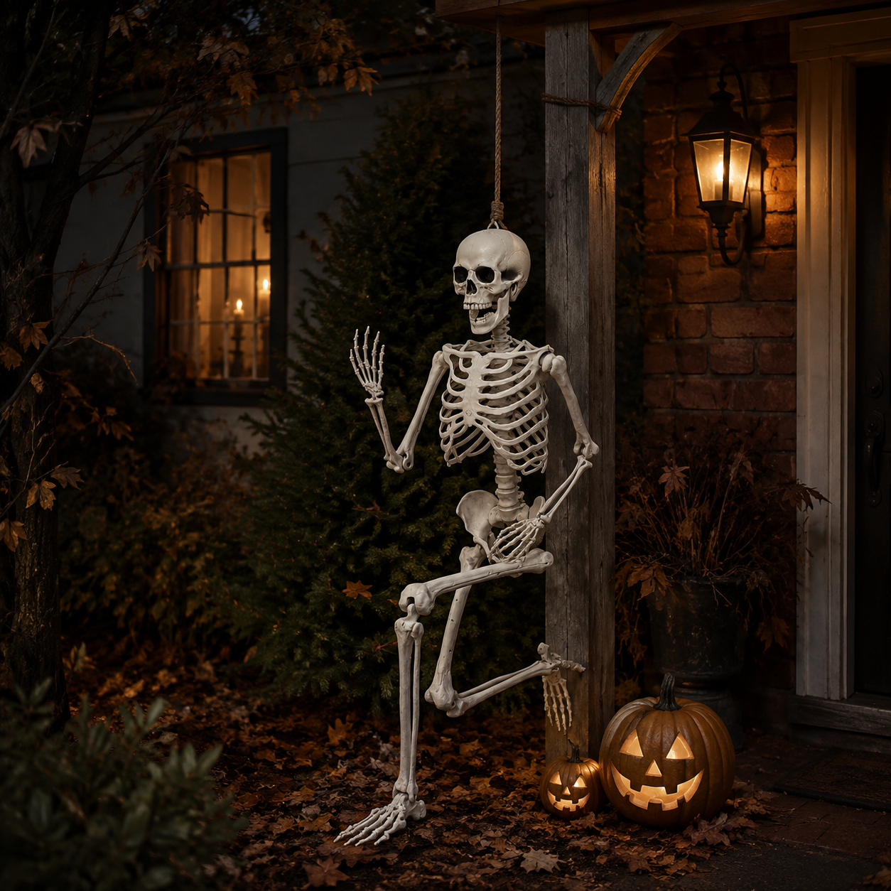 Poseable Skeleton Props for Halloween Party Decoration