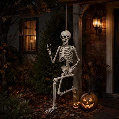 Poseable Skeleton Props for Halloween Party Decoration