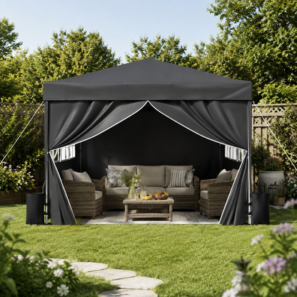 10 x 10FT Pop up Canopy Tent with Sidewalls