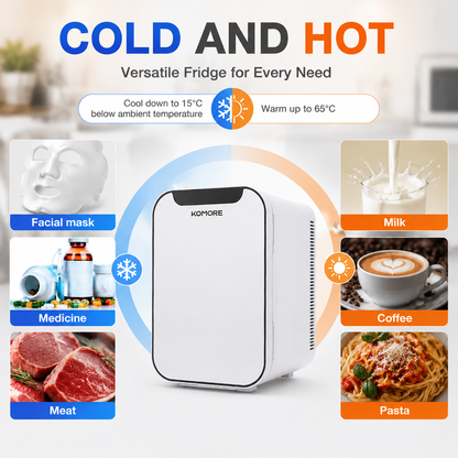 White 18L Dual-Use Mini Refrigerator