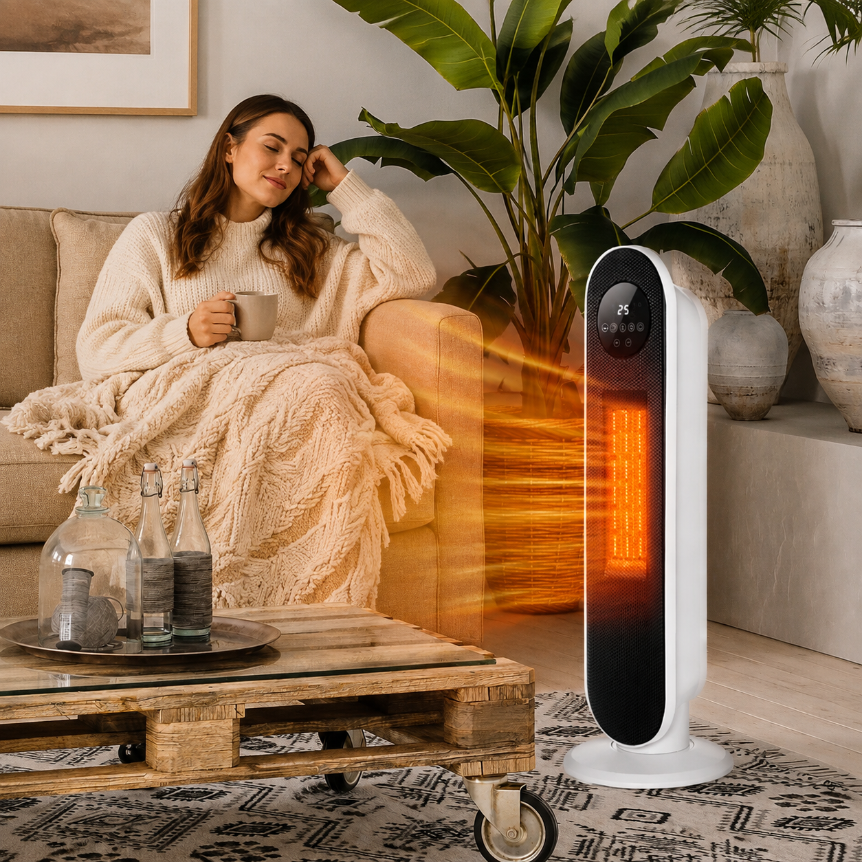 Digital PTC Ceramic Heater with Remote Control