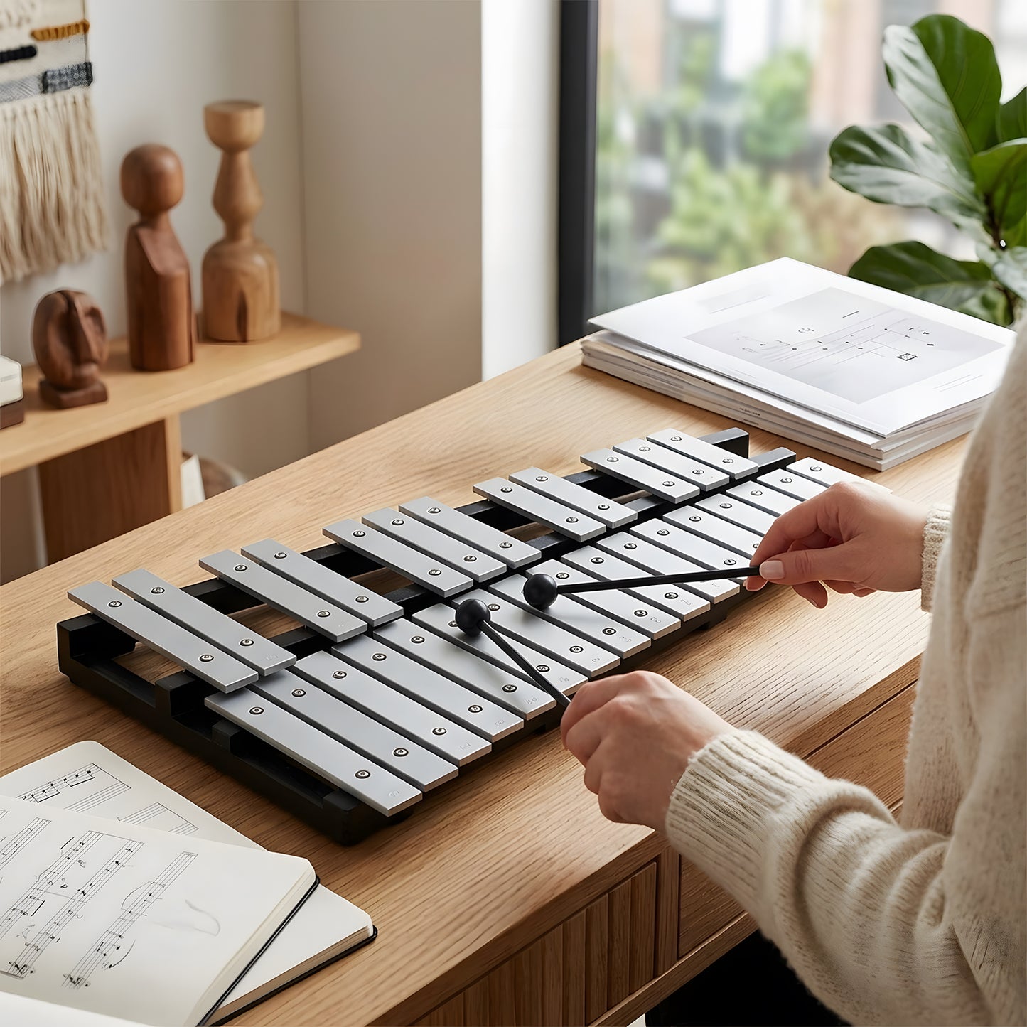 30 Notes Foldable Glockenspiel Xylophone