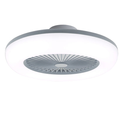 Round Acrylic Ceiling Fan with Built-in LED Light and Remote