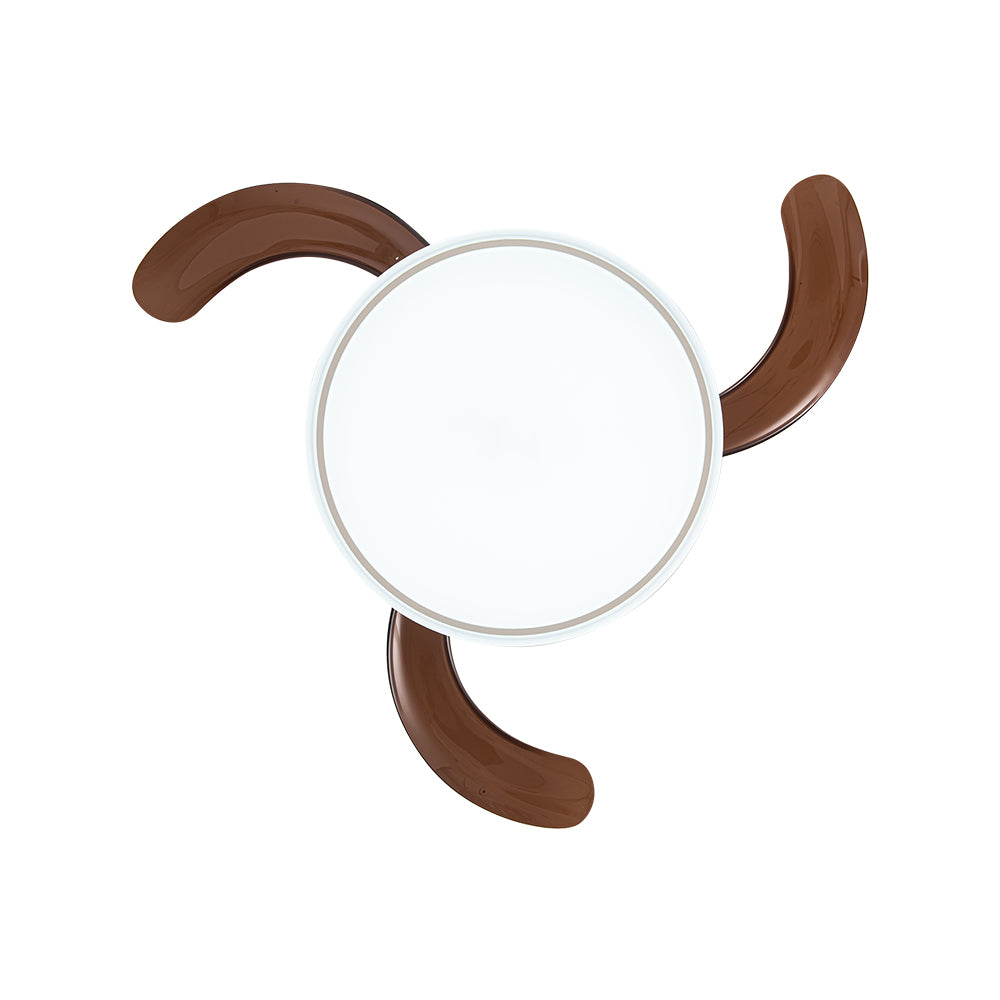 Modern Style Indoor Round Ceiling Fan with Light and Remote