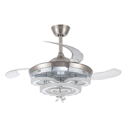 3 Light Changing Acrylic Ceiling Fan for Bedroom Living Room