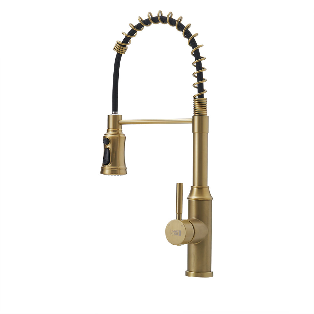 Single Handle Kitchen Faucet with Spring Spout