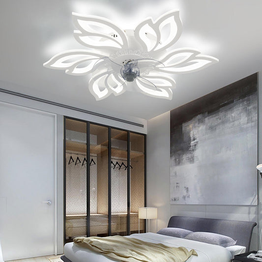 Modern Flower Shape Ceiling Fan with Light