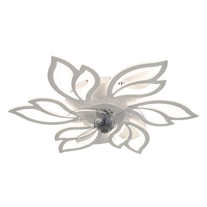 Modern Flower Shape Ceiling Fan with Light