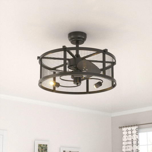 Metal Industrial Ceiling Fan Light