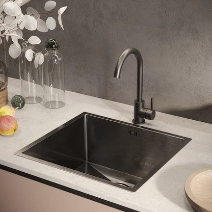 Black Single Bowl Stainless Steel Sink
