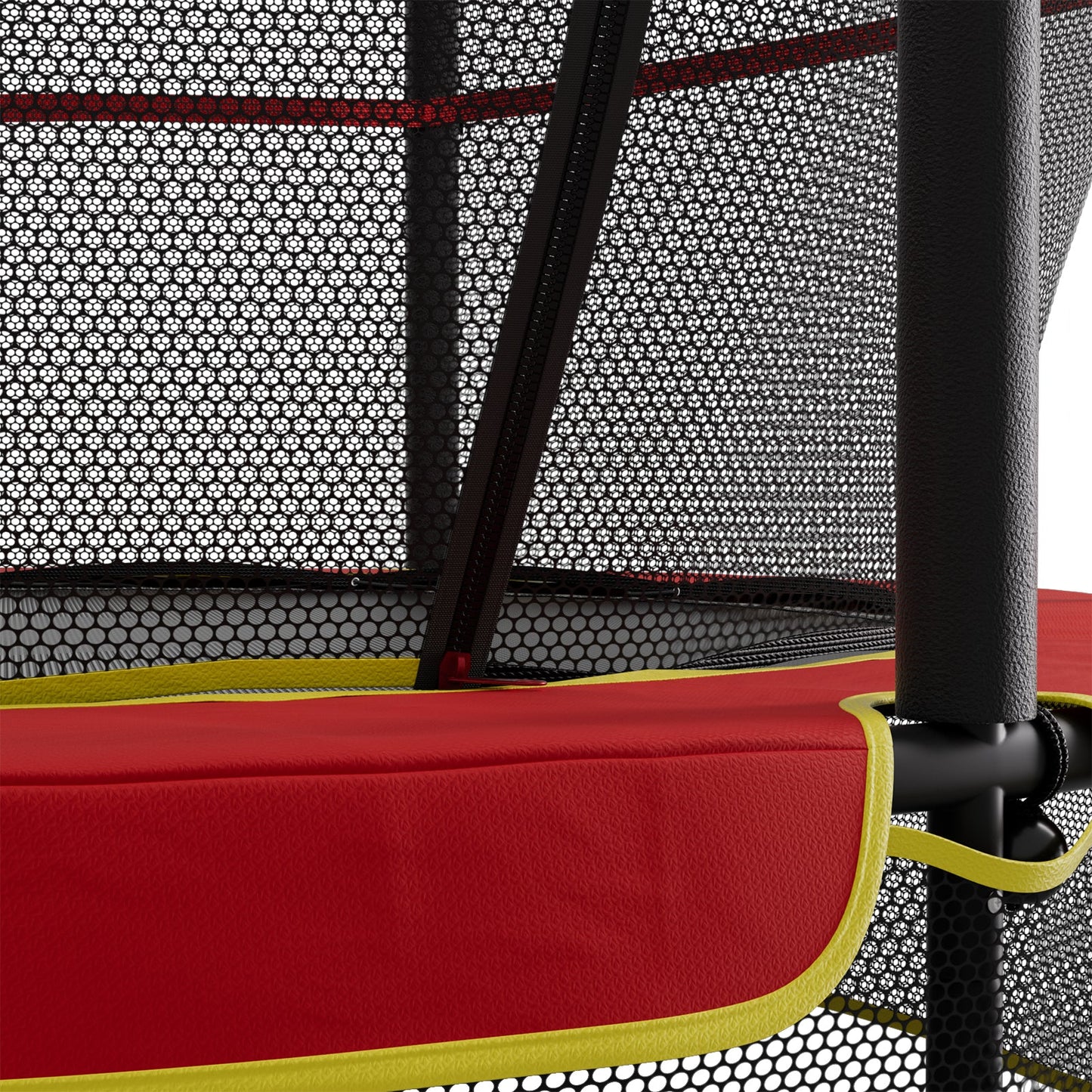 Red Outdoor Kids Trampoline with Safety Net