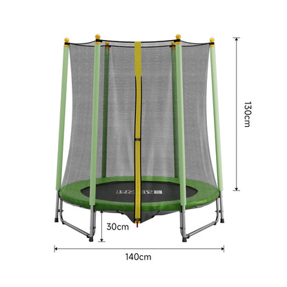 Green Outdoor Kids Trampoline with Safety Net