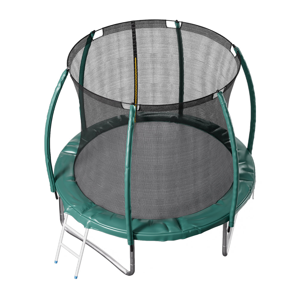 8FT Outdoor Enclosure Trampoline with Ladder