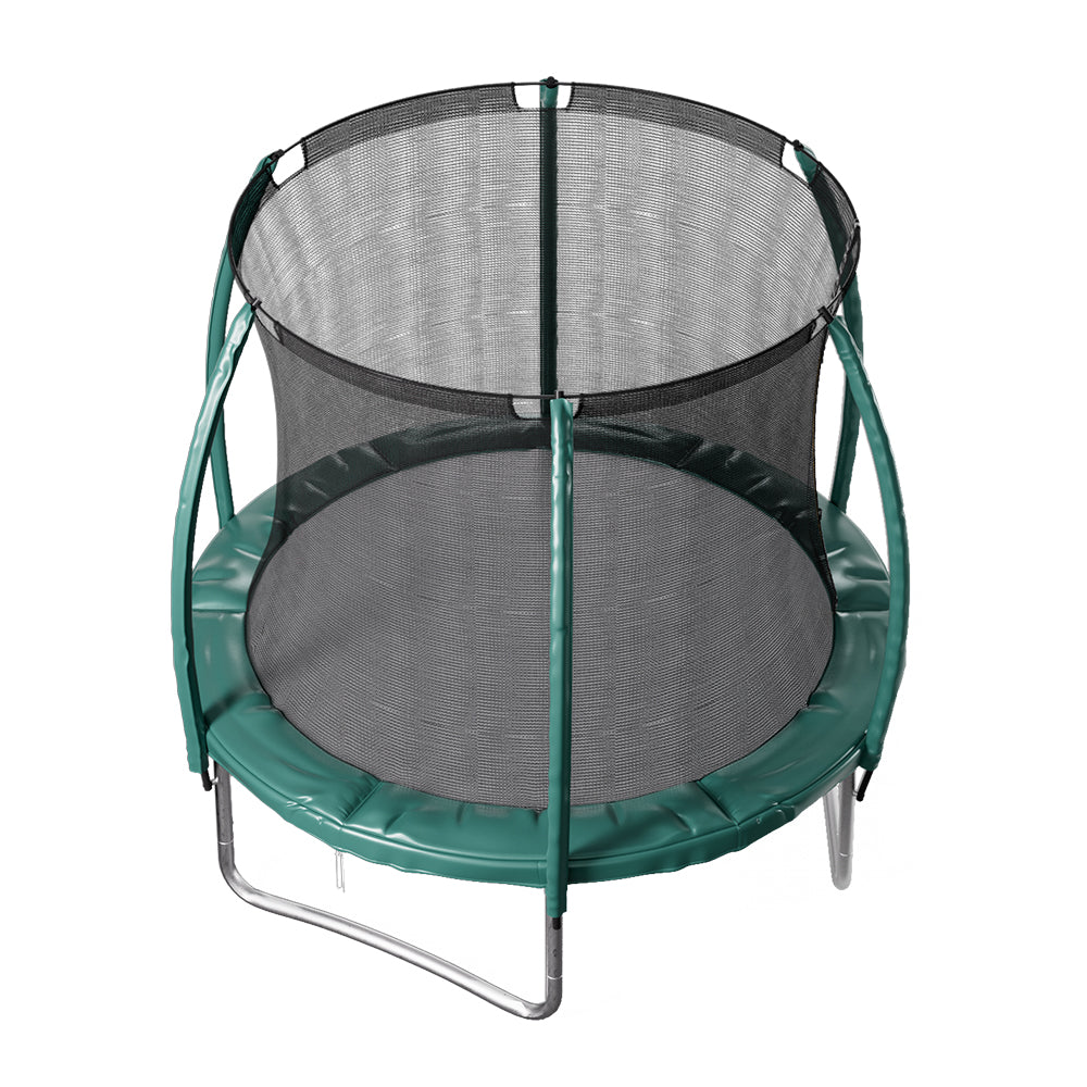 8FT Outdoor Enclosure Trampoline with Ladder
