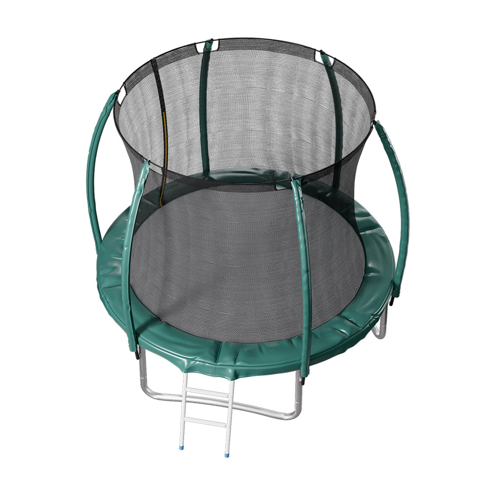 8FT Outdoor Enclosure Trampoline with Ladder