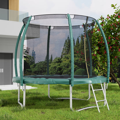 8FT Outdoor Enclosure Trampoline with Ladder