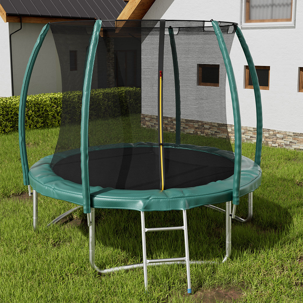 8FT Outdoor Enclosure Trampoline with Ladder