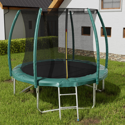 8FT Outdoor Enclosure Trampoline with Ladder
