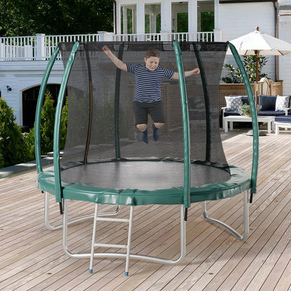 8FT Outdoor Enclosure Trampoline with Ladder