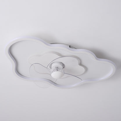 Cloud-Shaped Ceiling Mount LED Fan Light