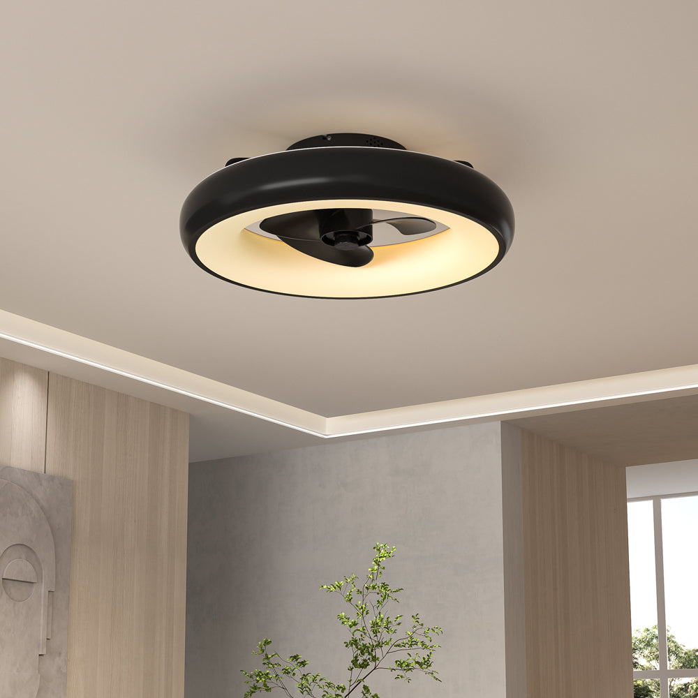 20inch Industrial Style Ceiling Mount LED Fan Light