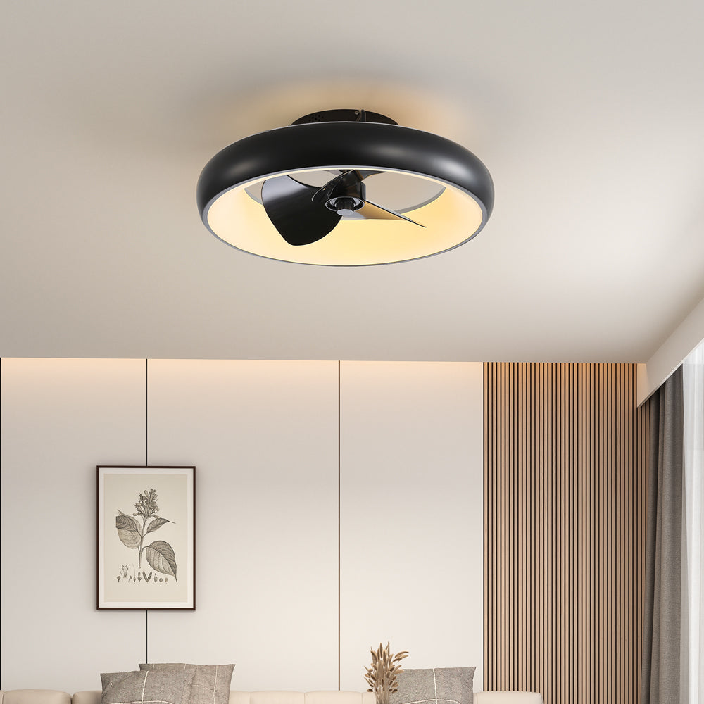 20inch Industrial Style Ceiling Mount LED Fan Light
