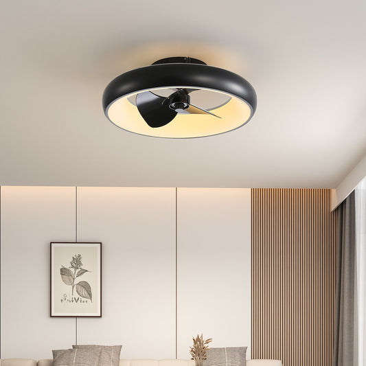 20inch Industrial Style Ceiling Mount LED Fan Light