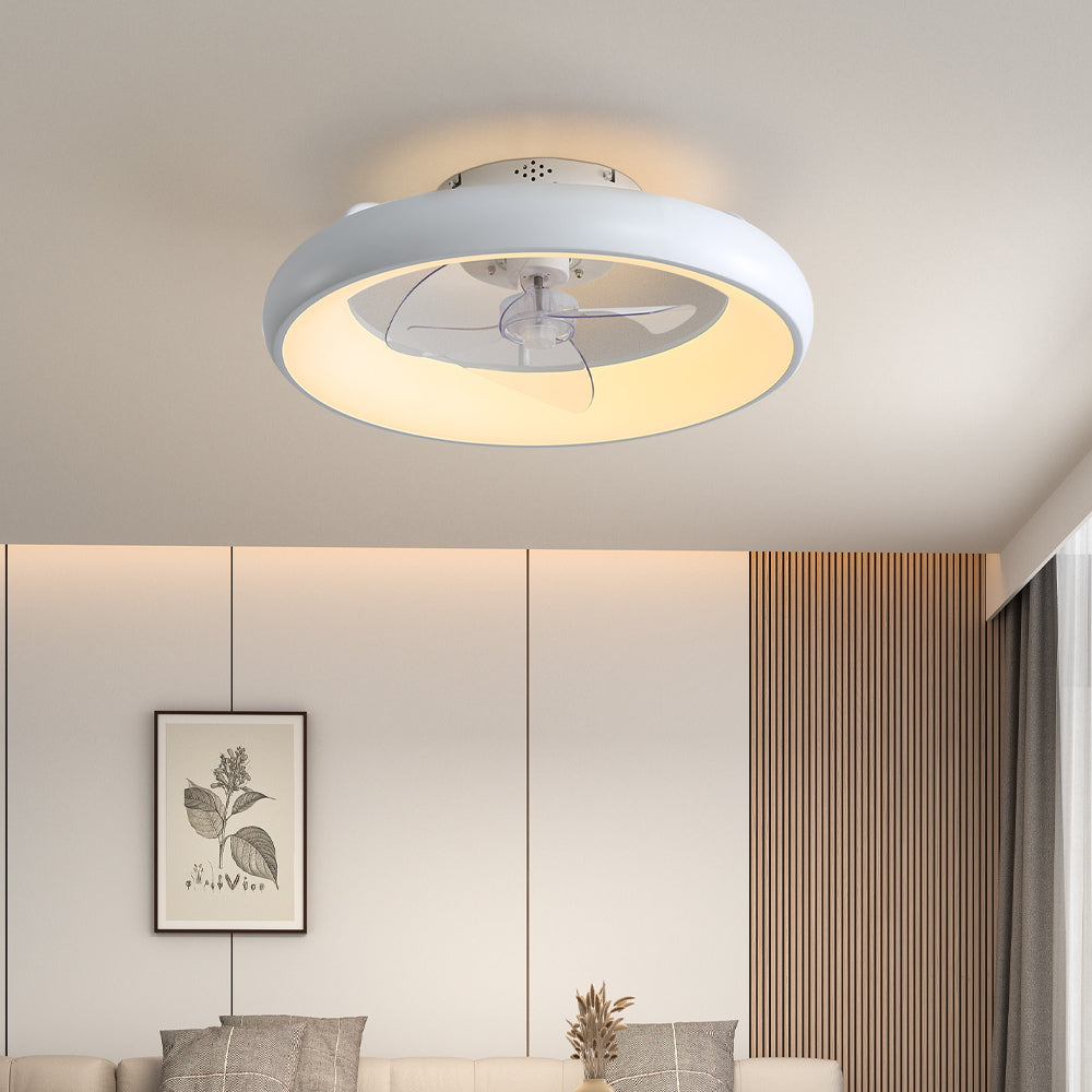 20inch Industrial Style Ceiling Mount LED Fan Light