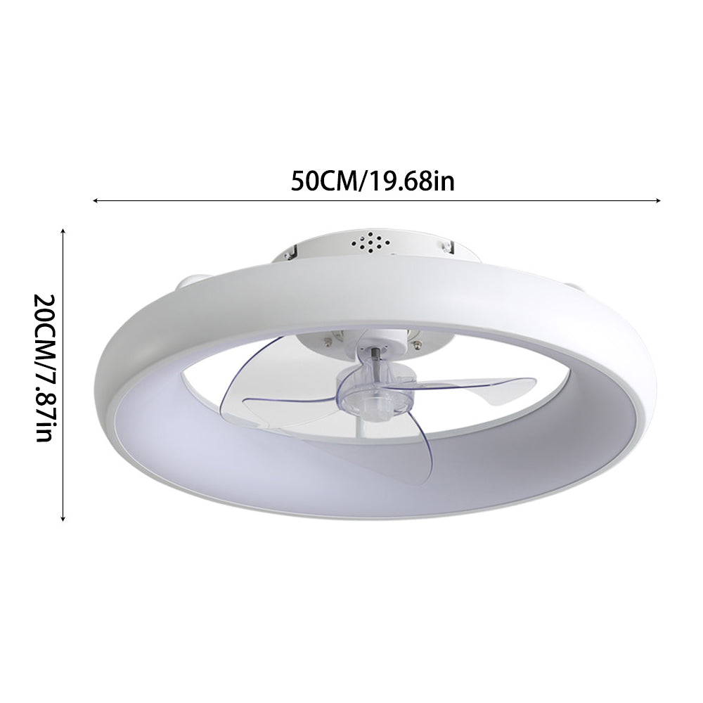 20inch Industrial Style Ceiling Mount LED Fan Light