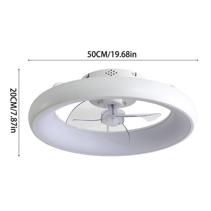 20inch Industrial Style Ceiling Mount LED Fan Light