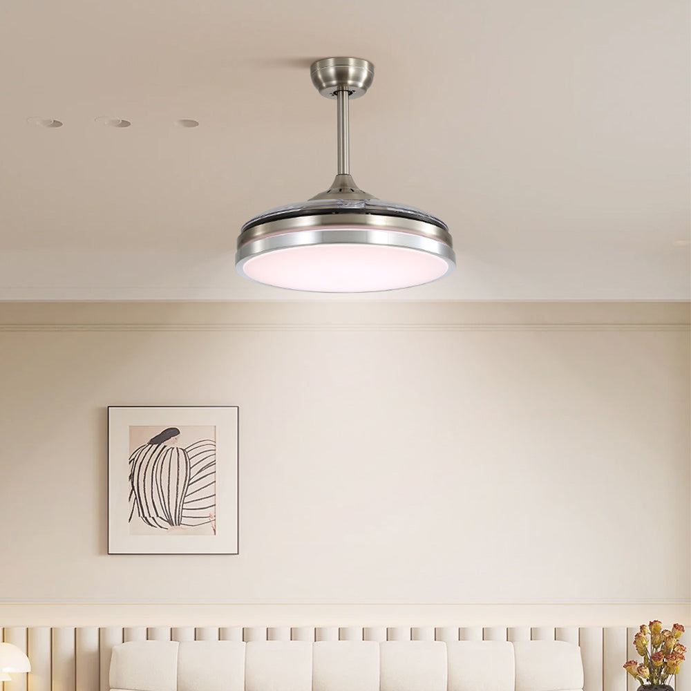 42inch Acrylic Ceiling Fan Light with Retracted Blades
