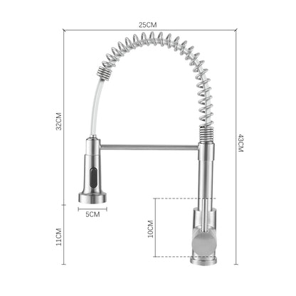 Commercial Swivel Pulldown Kitchen Faucet
