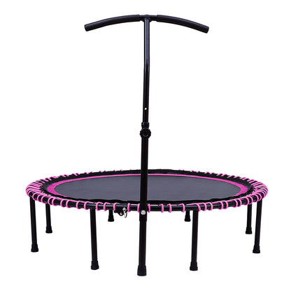 48in Bungee Cords Foldable Round Trampoline with Adjustable T-Handle Bar