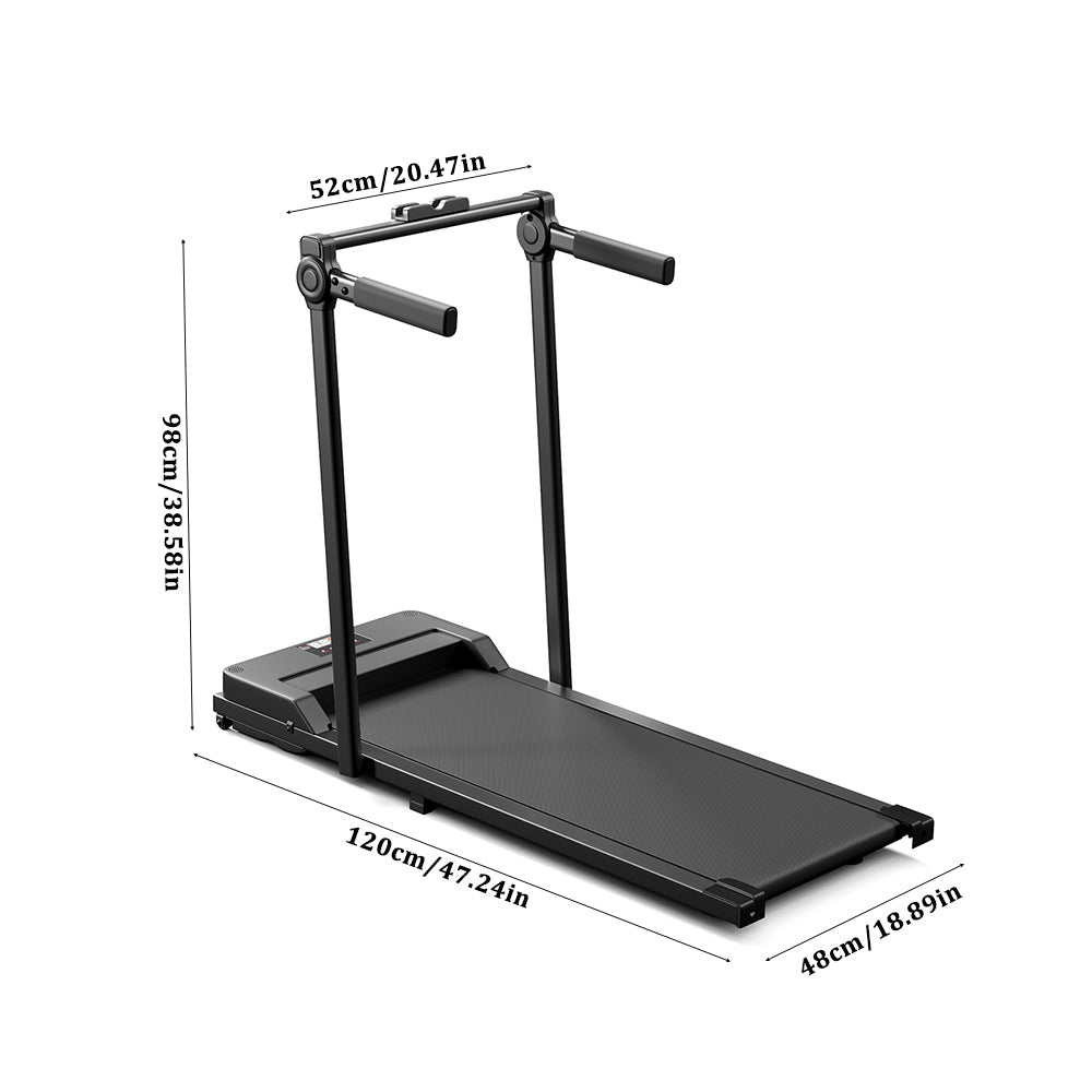 Treadmill with Side Handrails and Remote