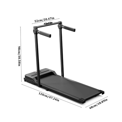 Treadmill with Side Handrails and Remote