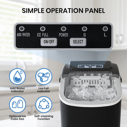 Countertop Bullet Ice Maker with Handle