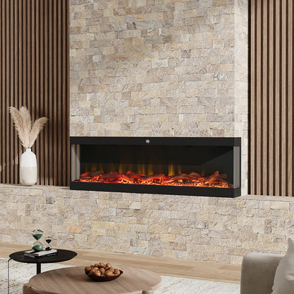 Three-sided Freestanding Electric Fireplace