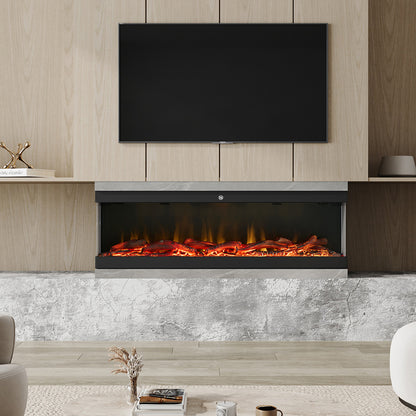 Three-sided Freestanding Electric Fireplace