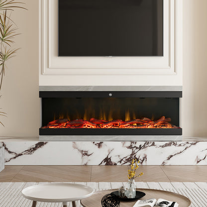 Three-sided Freestanding Electric Fireplace