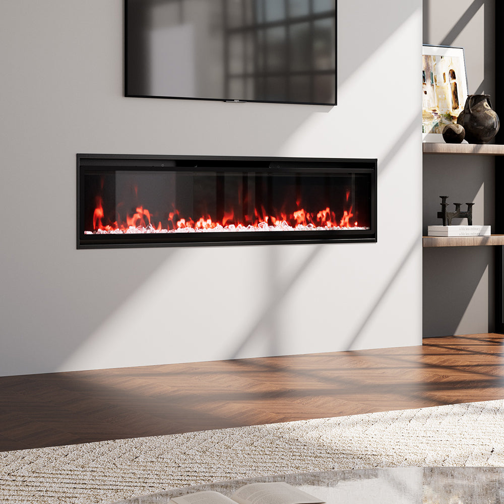 Wall Mounted Electric Fireplace with Remote Control