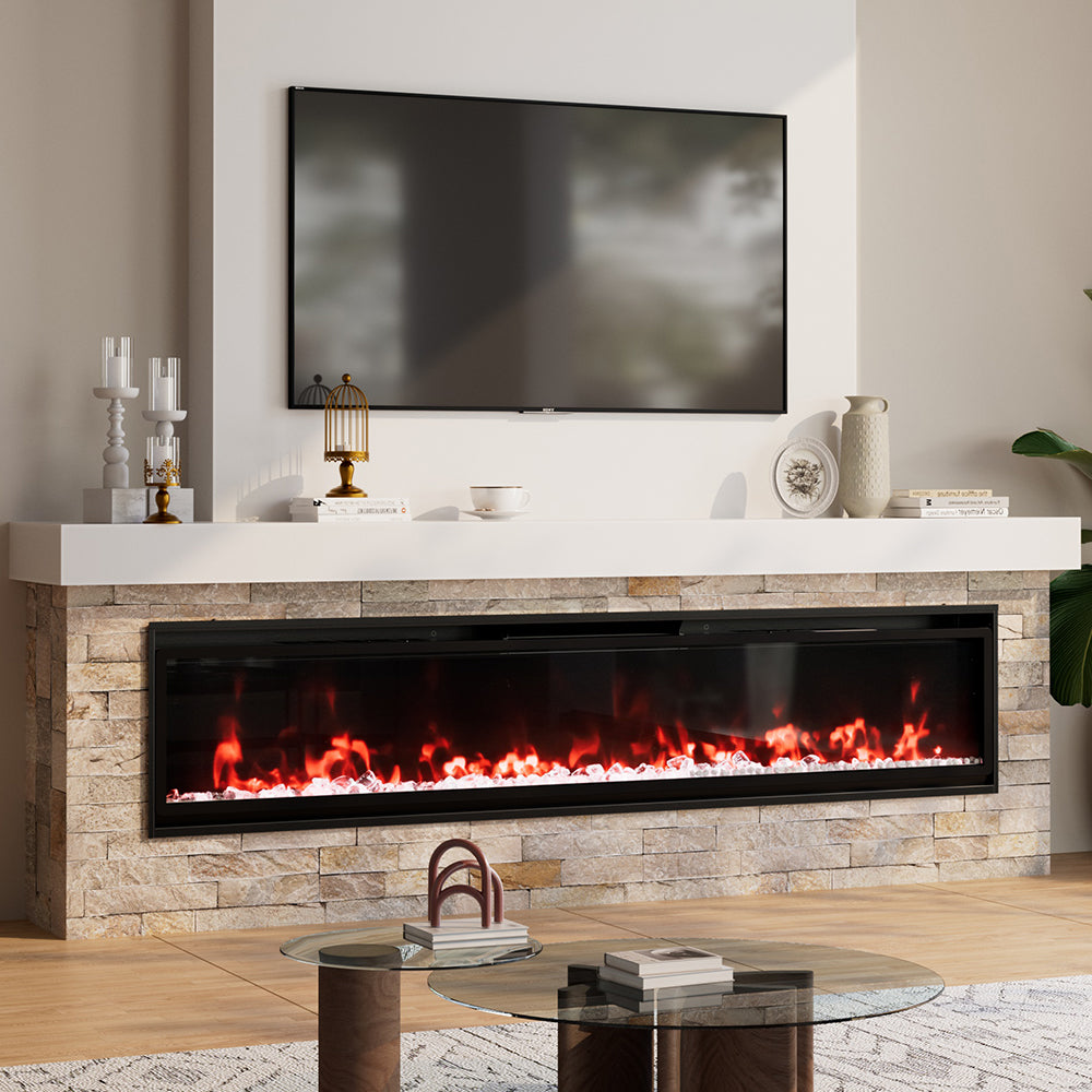 Wall Mounted Electric Fireplace with Remote Control