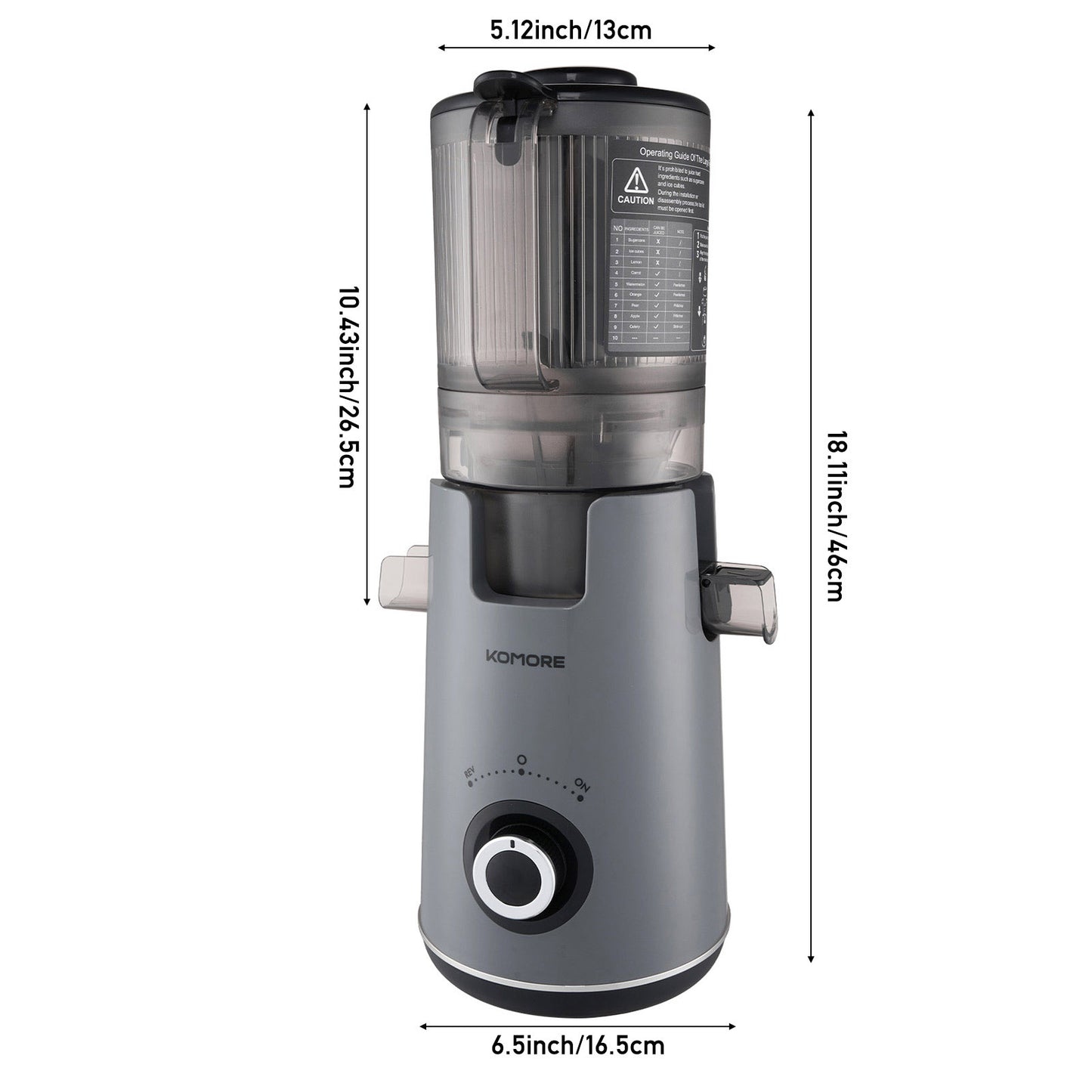 300W Cold Press Juicer Slow Masticating Machine