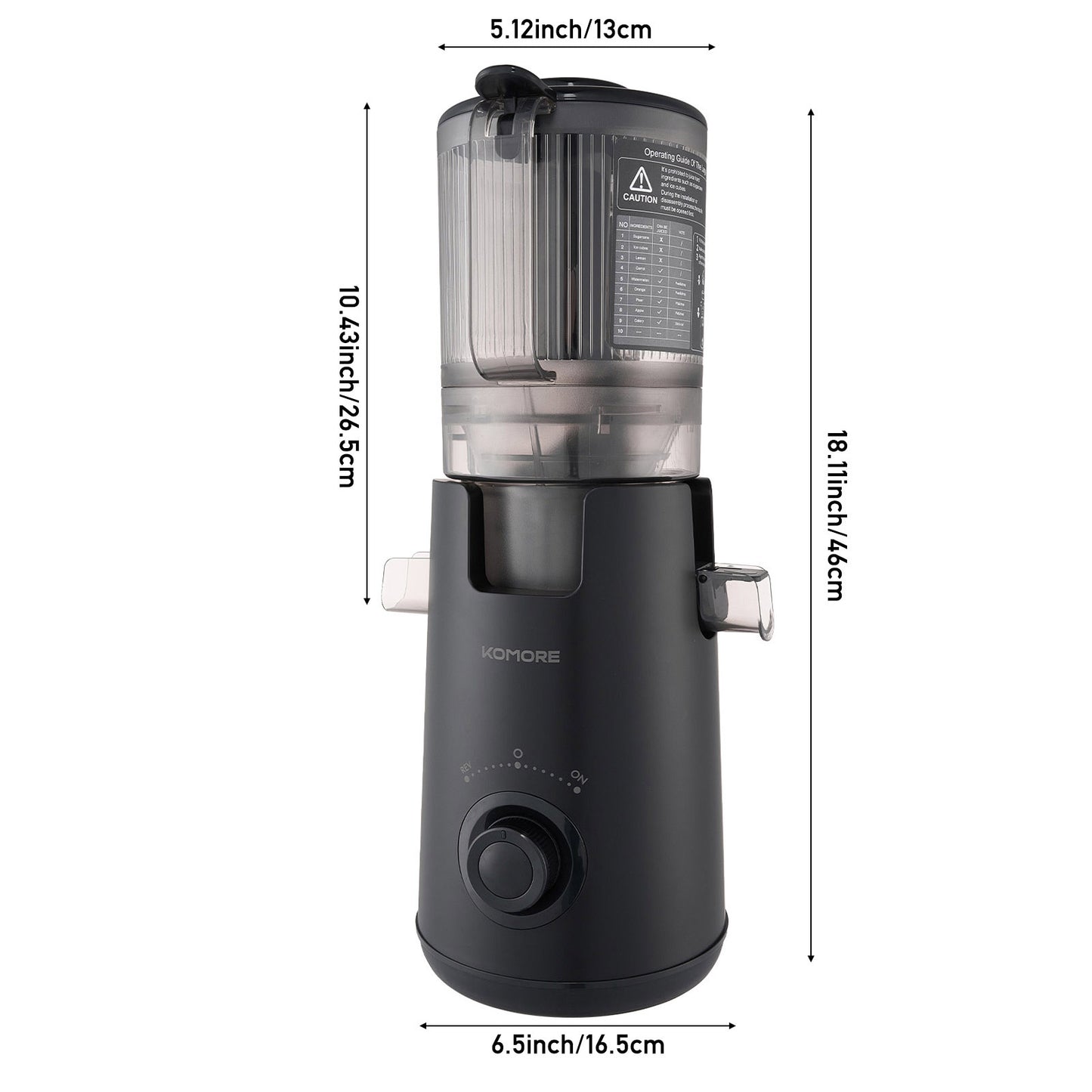 300W Cold Press Juicer Slow Masticating Machine