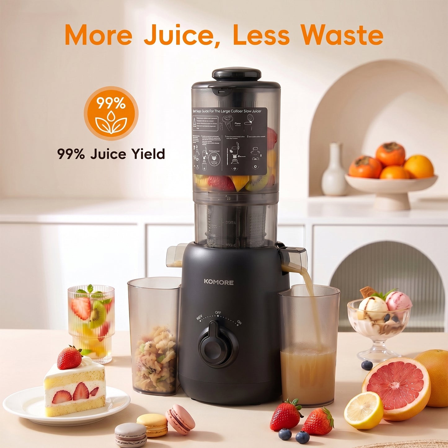 200W Cold Press Juicer Slow Masticating Machine