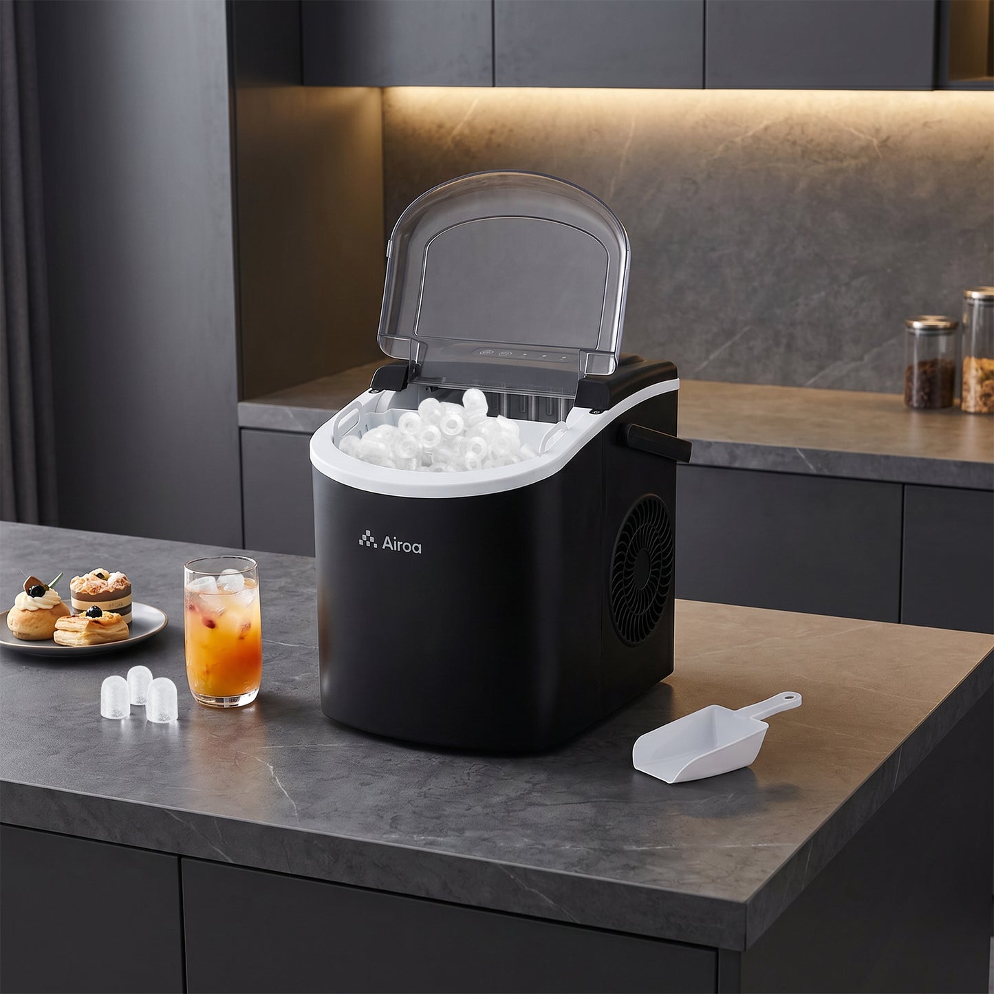 Countertop Bullet Ice Maker with Handle
